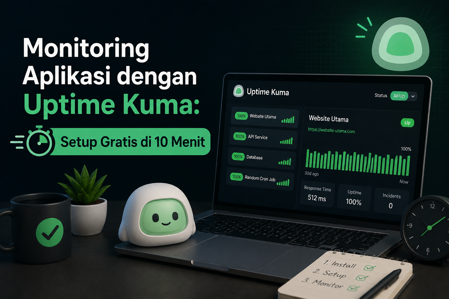 Monitoring Aplikasi dengan Uptime Kuma: Setup Gratis di 10 Menit