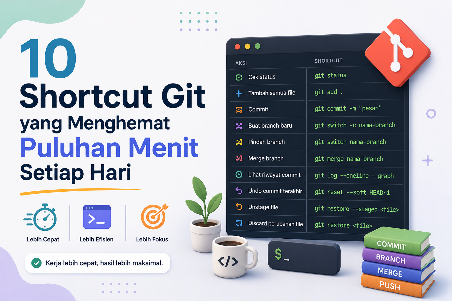 10 Shortcut Git yang Menghemat Puluhan Menit Setiap Hari