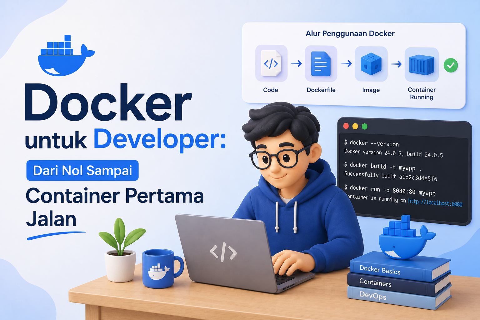 Docker untuk Developer: Dari Nol Sampai Container Pertama Jalan