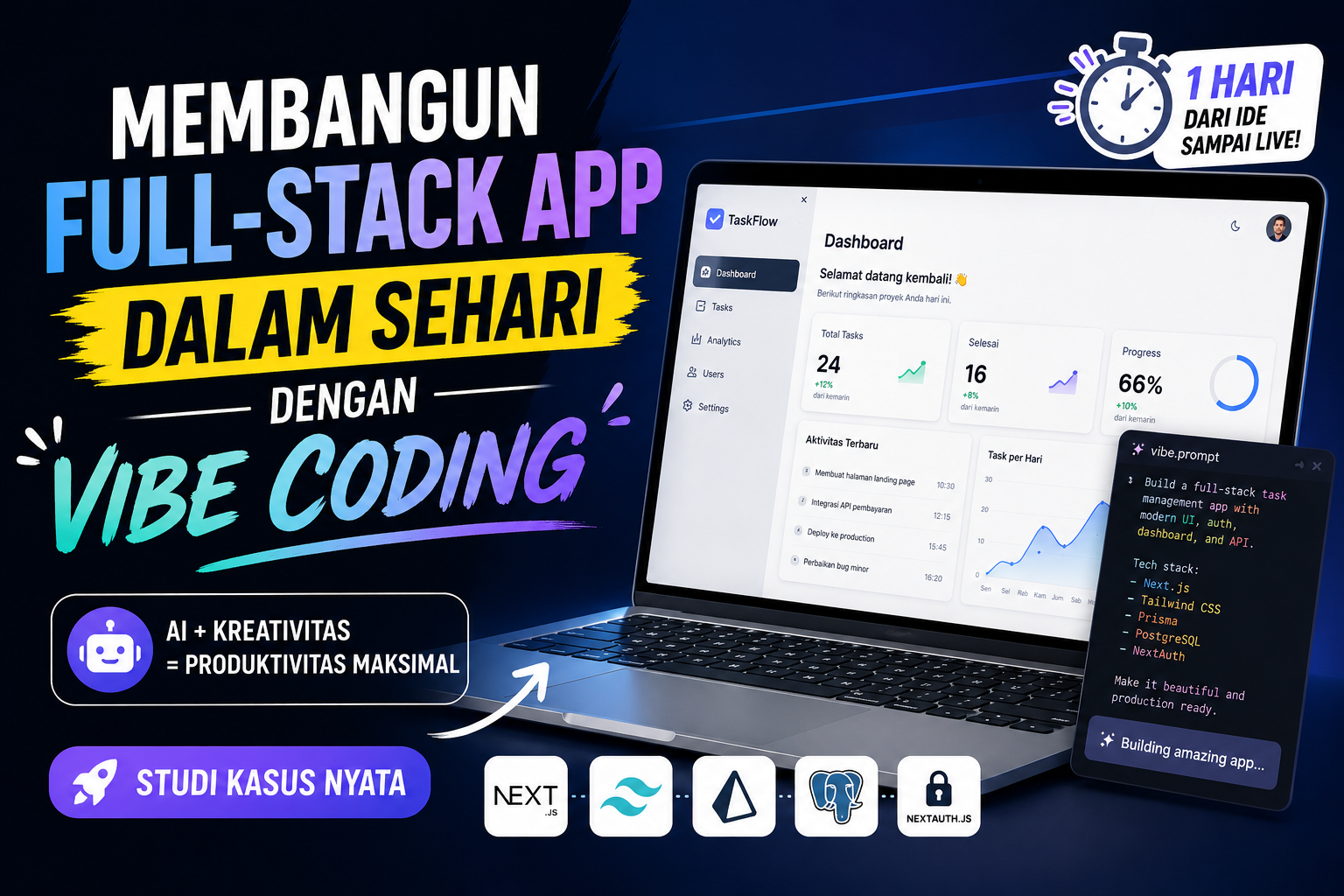 Membangun Full-Stack App dalam Sehari dengan Vibe Coding: Studi Kasus Nyata