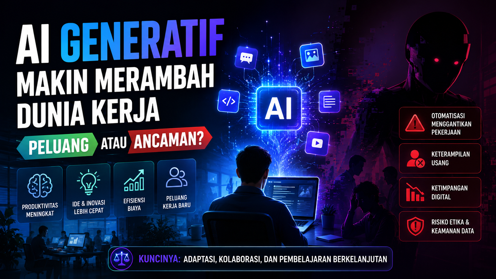 AI Generatif Makin Merambah Dunia Kerja: Peluang atau Ancaman?