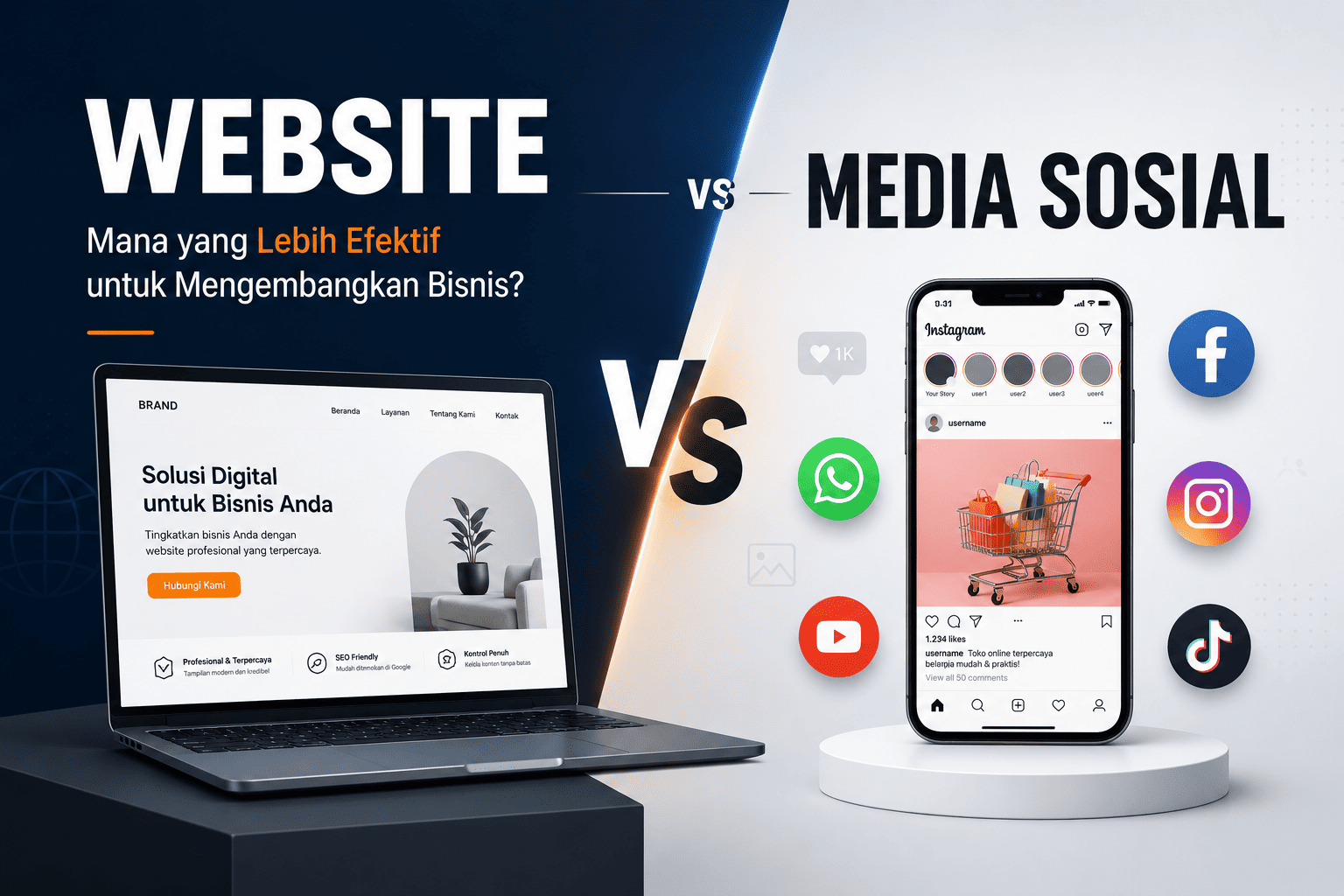 Website vs Media Sosial: Mana yang Lebih Efektif untuk Mengembangkan Bisnis?