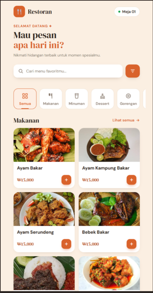  Sistem Manajemen Restoran & Dashboard Admin