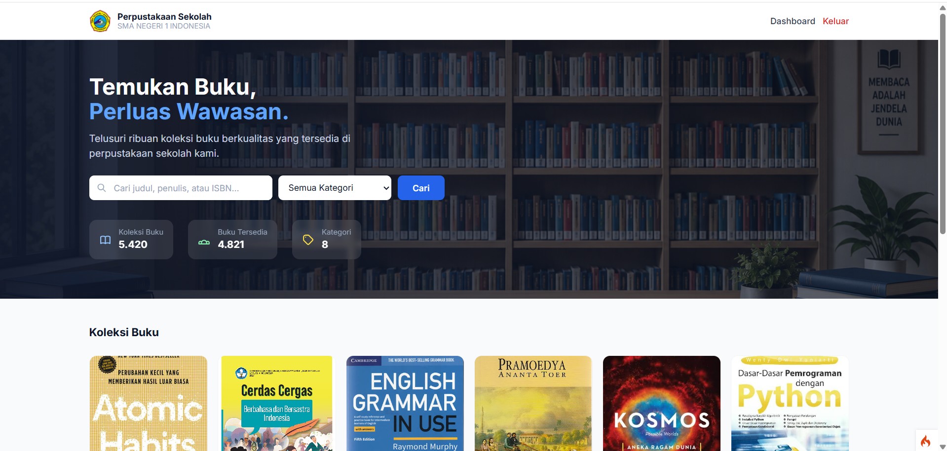 Website Sistem Informasi Perpustakaan Sekolah
